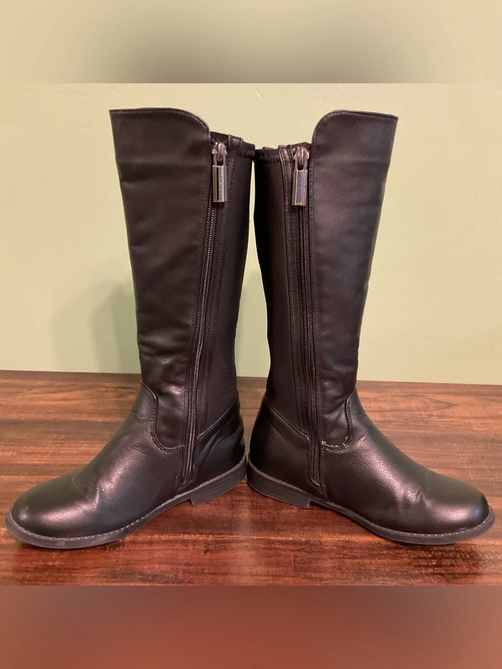 Michael Kors Emma Azeala Girls Riding Boots Black size 1